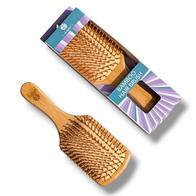 Bamboo Paddle Hair Brush | Sustainable Handle and Pins-0